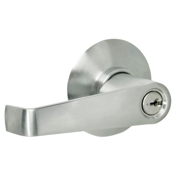 Schlage Elan Light Commercial Storeroom Autolock Door Lever, Satin Chrome City Mill