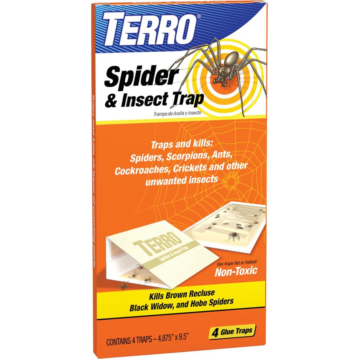 Terro Spider & Insect Sticky Glue Trap, 4 Pack