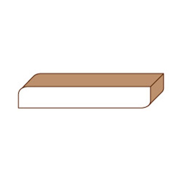 Molding Pin Rounded Edge 3/8 in. x 2-1/4 in. Primed Pine Round Edge Reversible Base Moulding ...