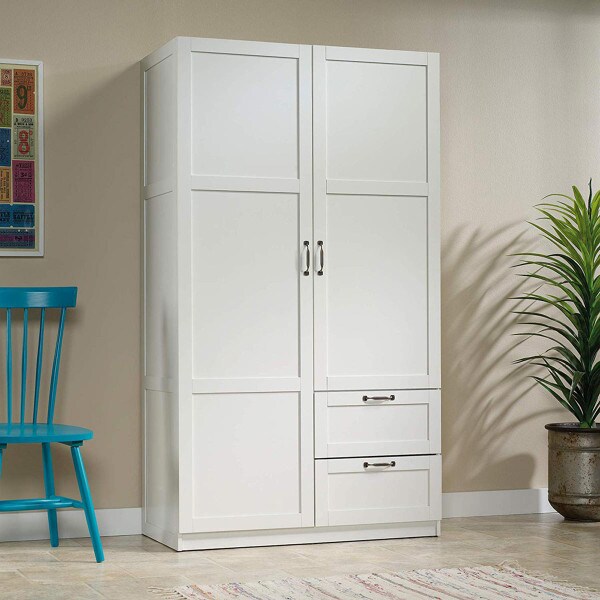 Sauder Select White Wardrobe/Storage Cabinet