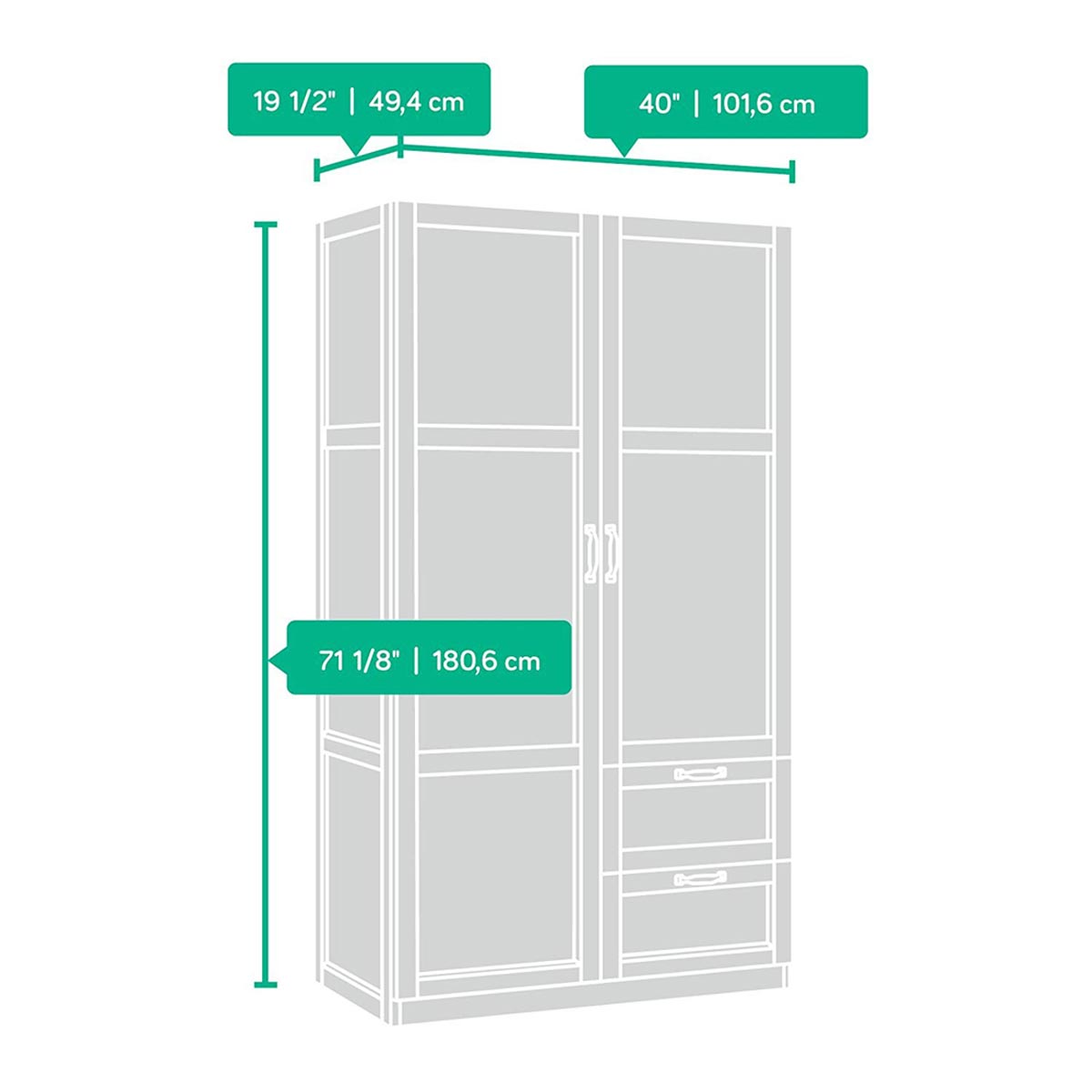 Sauder select wardrobe armoire online