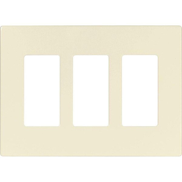 Leviton 3Gang Screwless Decora Wall Plate, White City Mill