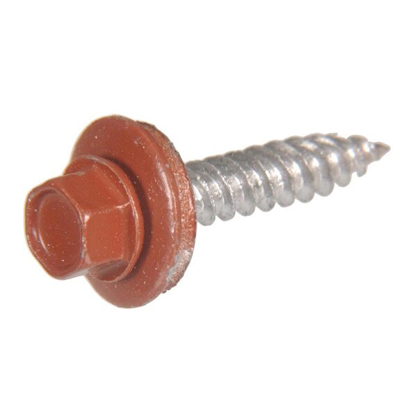 Red Painted Self Piercing Sheeter 10 x 1 in., 1 lb. Box City Mill