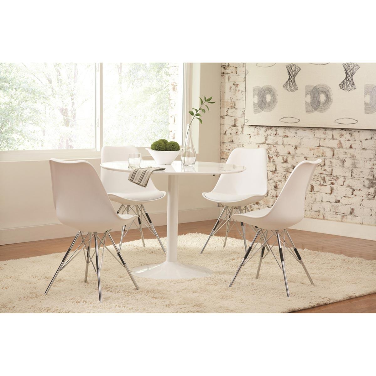 Coaster white dining table discount