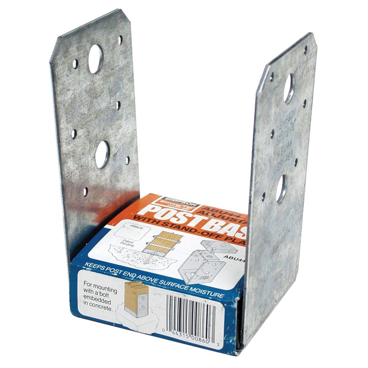 Galvanized Adjustable Standoff Post Base for 4x4 with ZMAX Coating ...