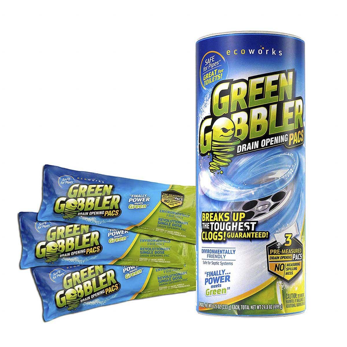 Green Gobbler Drain Opening Pacs, 3 Packs | City Mill