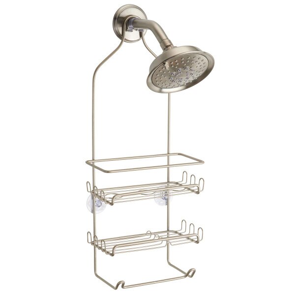 iDesign Silver Milo Shower Caddy City Mill