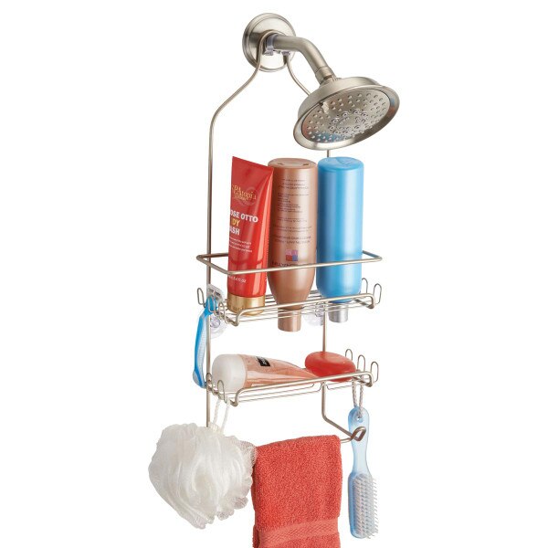 iDesign Silver Milo Shower Caddy City Mill