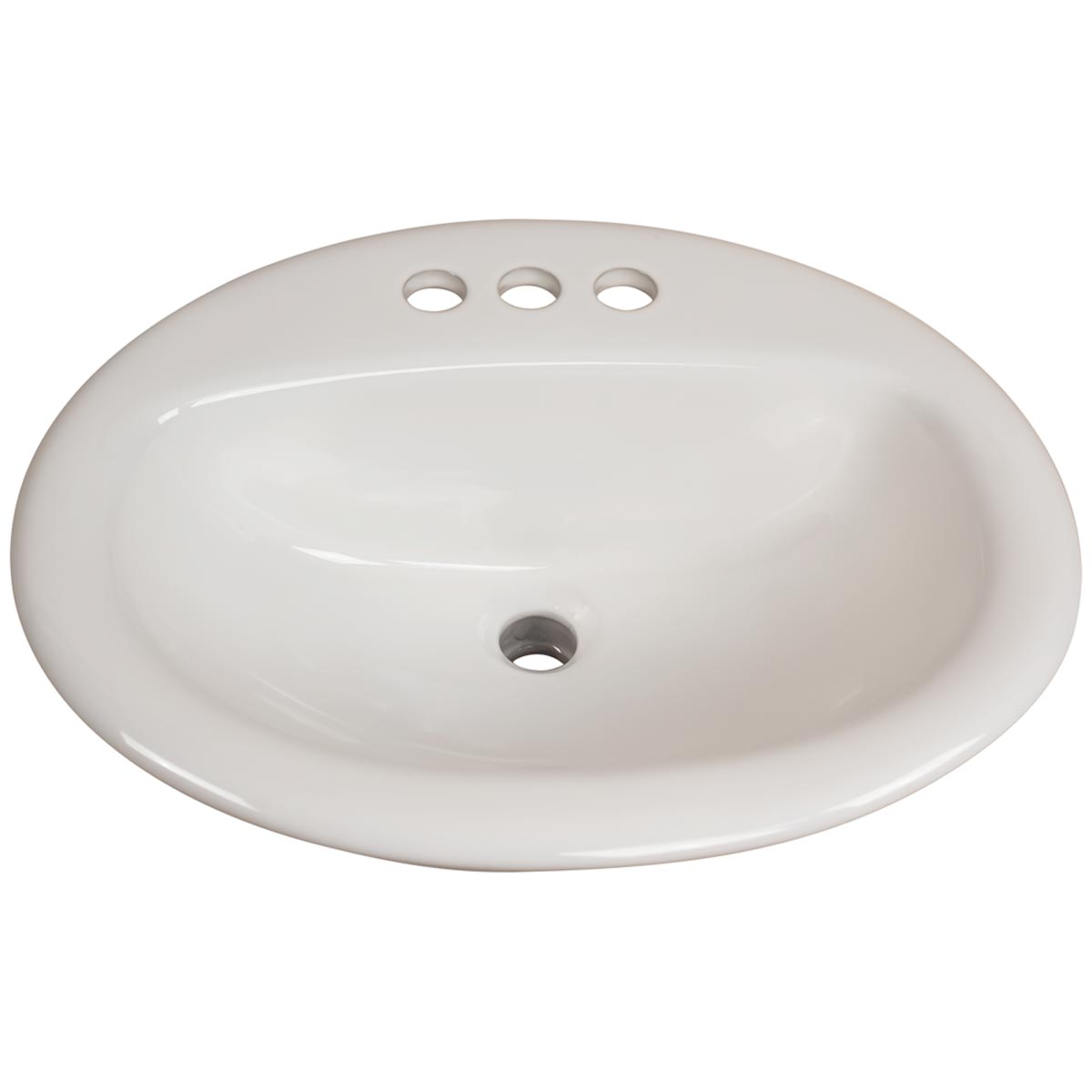 Rockaway 20 in. x 17 in. Oval 4 in. Centerset Drop In Lavatory