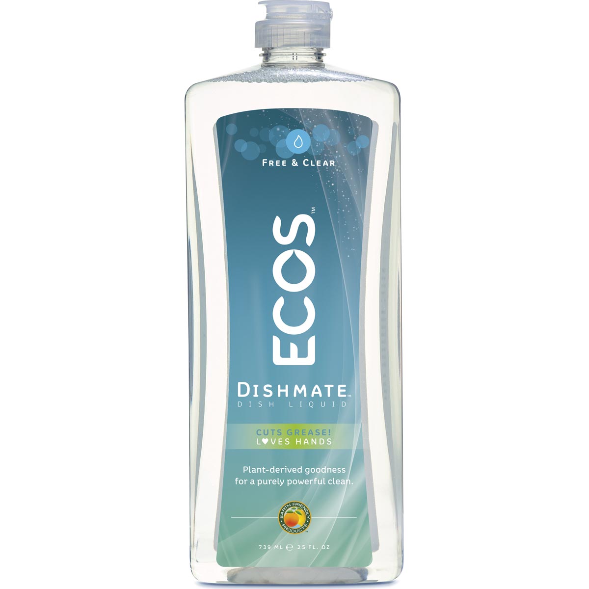 ECOS Dishmate Hypoallergenic Dish Soap, Free & Clear Fragrance Free, 25 ...