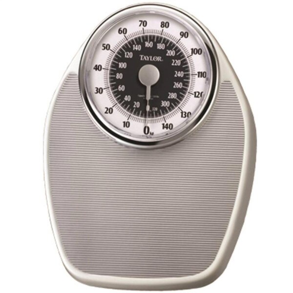 Taylor Large Analog Dial Bathroom Scale, 330 lb. Capacity