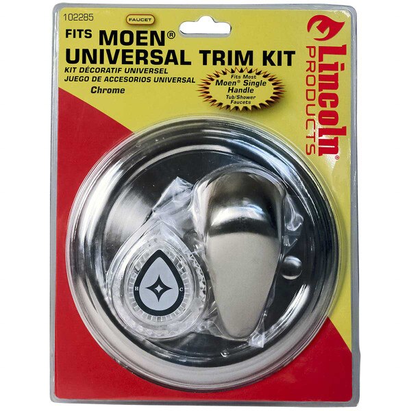 Universal Single Handle Valve Trim Kit for Moen Tub & Shower Faucets, Chrome Plated City Mill