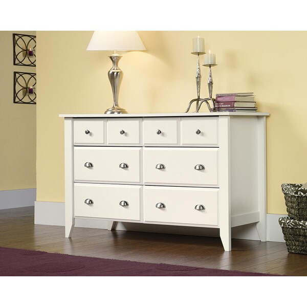 Sauder Shoal Creek White 6-Drawer Dresser