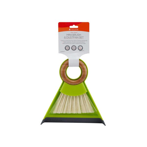 TINY TEAM Mini Brush & Dustpan Set, Green City Mill