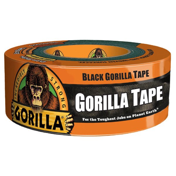 Gorilla Black Duct Tape 16-Pack - 1.88 X 12 Yard Heavy Duty Tape For Rough Surfaces