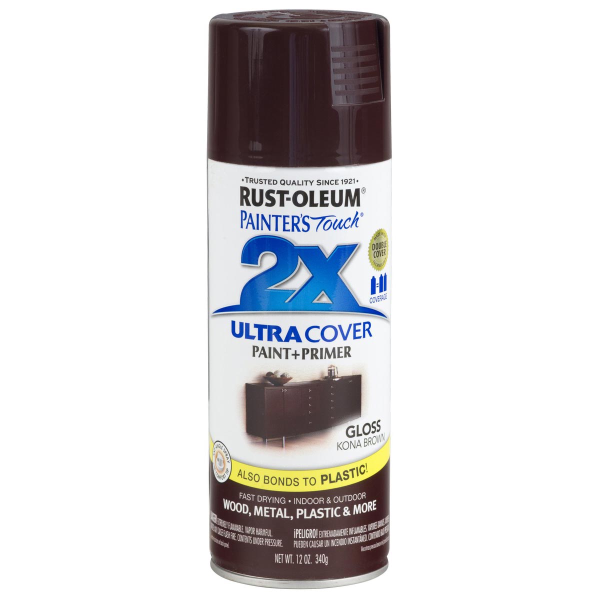 Rust-Oleum 12 oz. Gloss Kona Brown Painter's Touch 2X Ultra