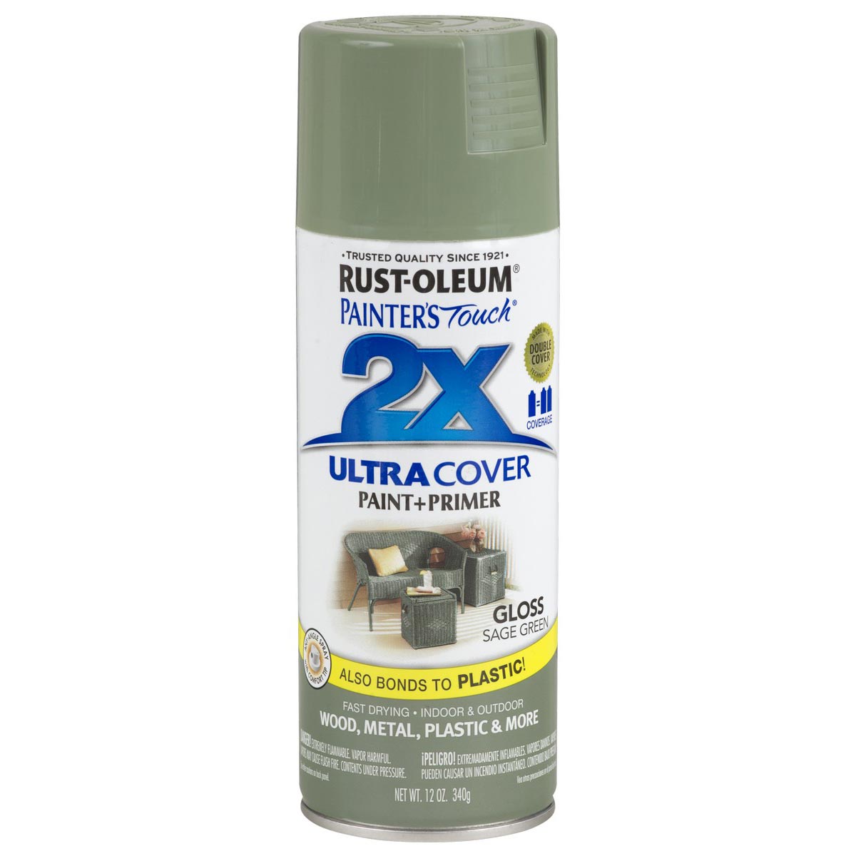 Rust-Oleum 12 oz. Gloss Sage Green Painter's Touch 2X Ultra Cover