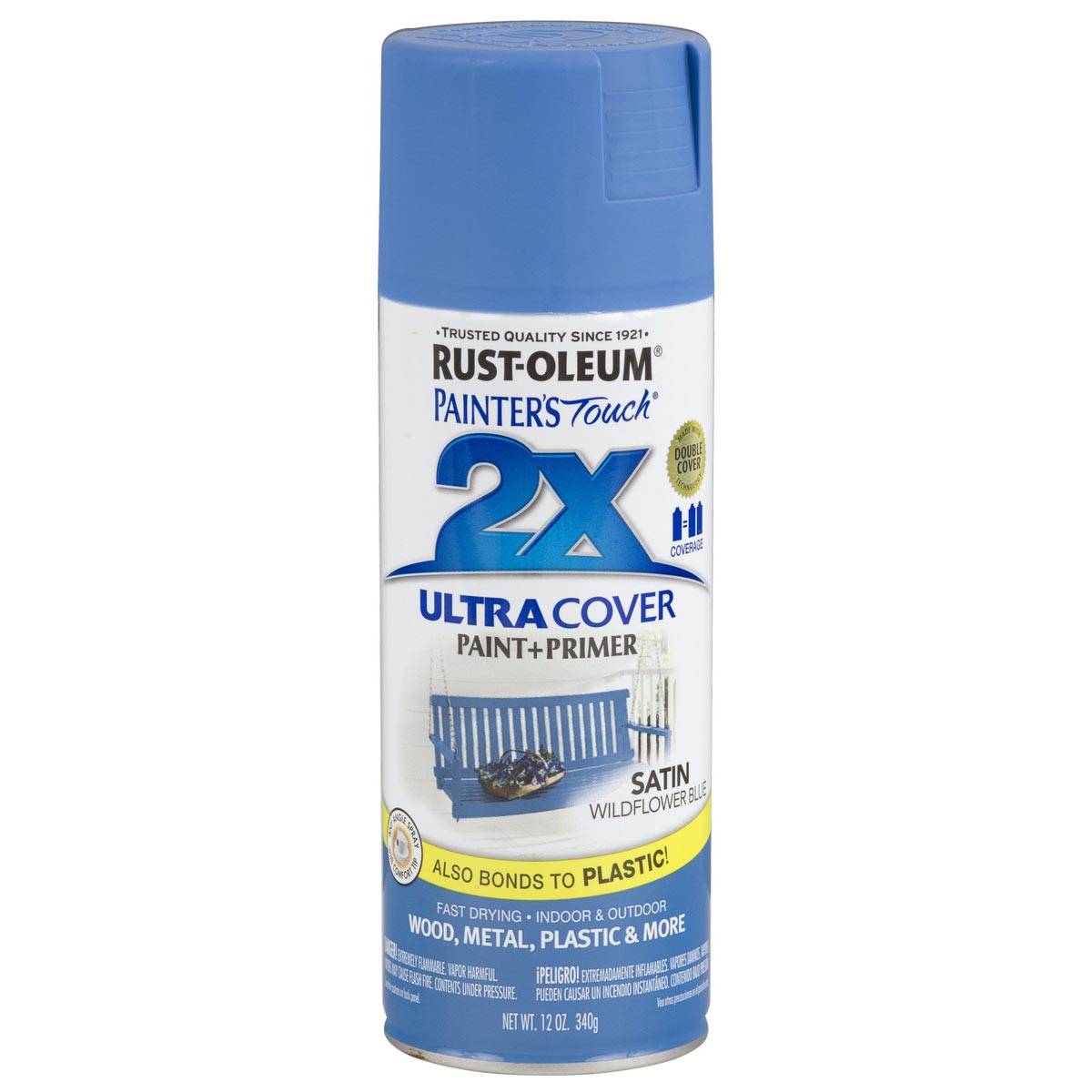 Rust-Oleum 12 oz. Satin Wildflower Blue Painter's Touch 2X Ultra