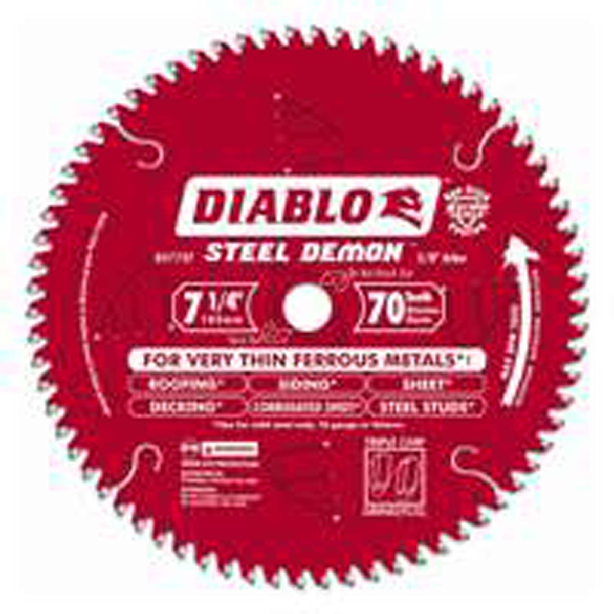 Diablo Steel Demon Circular Saw Blade, 7-1/4 in. Dia, 5/8 in
