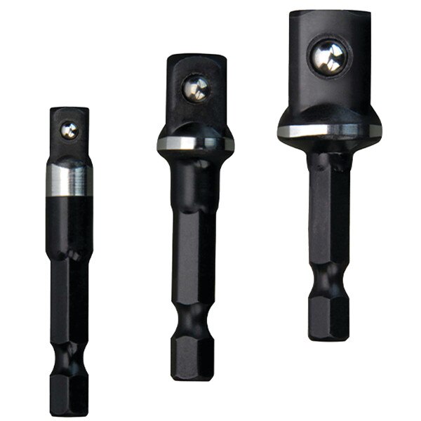 Milwaukee Socket Adapter Set, 1/4 in. Drive, Hex Drive, 17/8 in. L