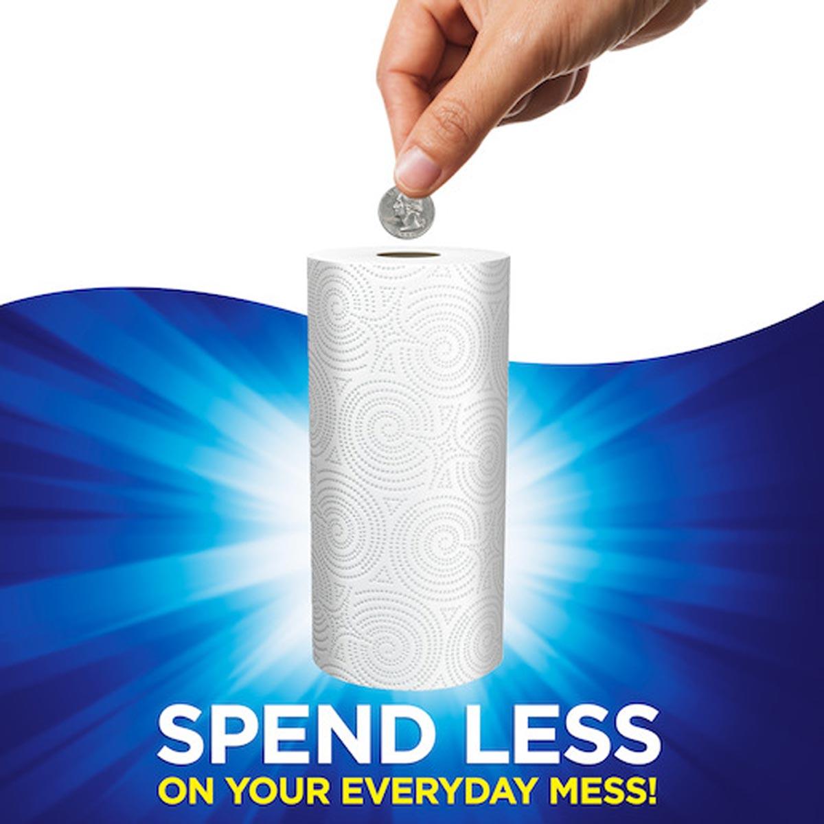 Sparkle Pick-A-Size Modern White Paper Towels, 6 Giant Rolls
