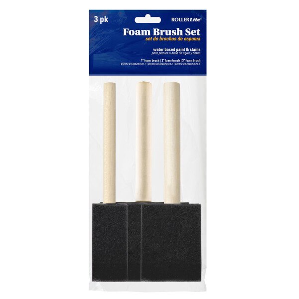 RollerLite 3Piece HighDensity Foam Brush Set (1 in. / 2 in. / 3 in.) City Mill