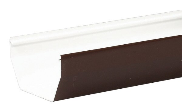 Amerimax T1573 Contemporary Gutter, 10 ft L, 5 in W, Vinyl, Brown ...