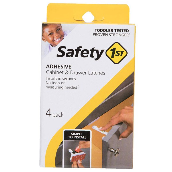 Safety 1st White Plastic Cabinet Catches 4 pk