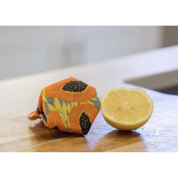 Beeswax Food Wrap - Tropical Papaya Print