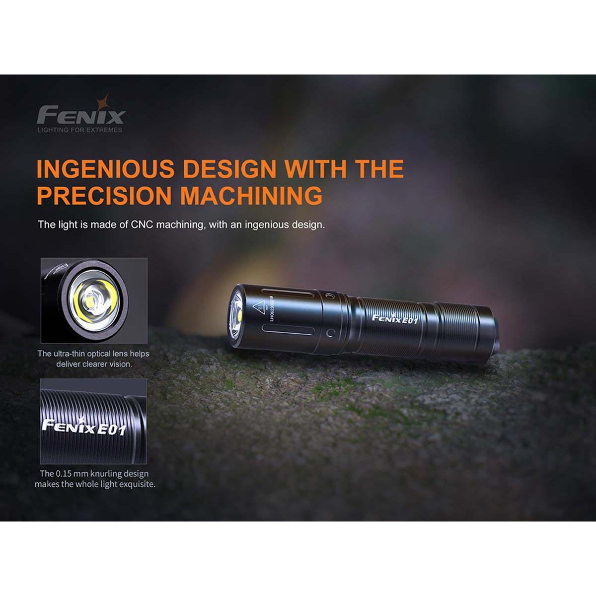 Fenix E01 V2.0 100 Lumen LED Flashlight, 1AAA | City Mill
