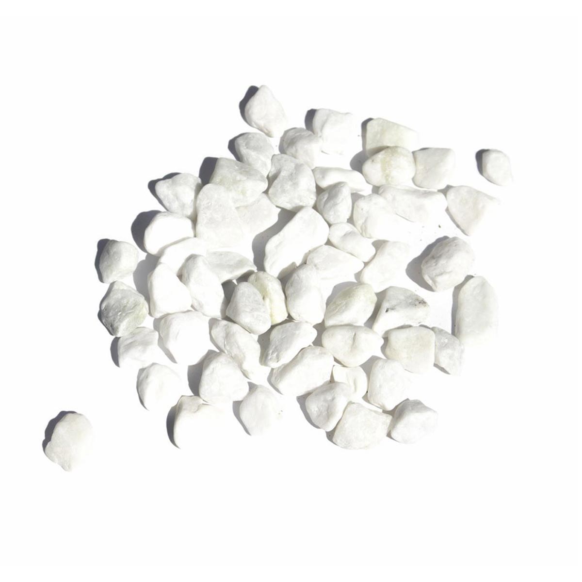 Geobunga 40 lb. White Marble Chip Rocks | City Mill
