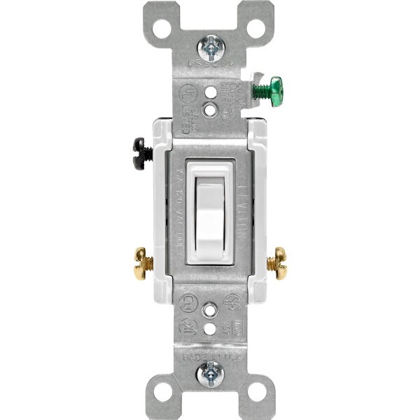 Leviton 15 Amp 3Way Toggle Switch, White (6Pack) City Mill