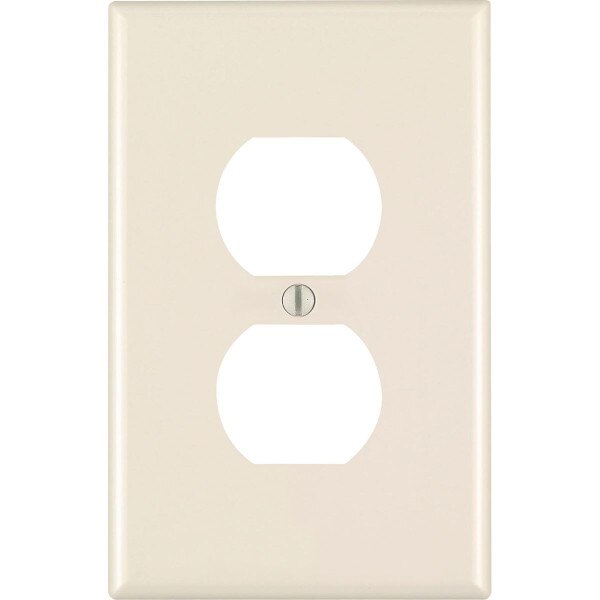 Leviton 1Gang Jumbo Receptacle Wall Plate, Light Almond City Mill