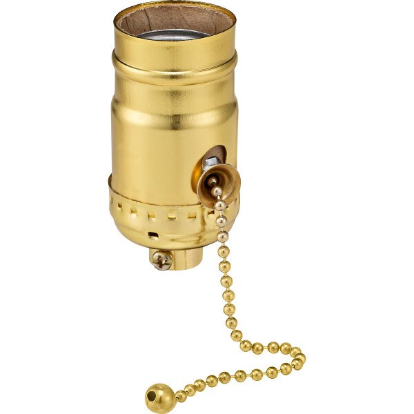 Leviton Brass PullChain Socket Lamp Holder City Mill
