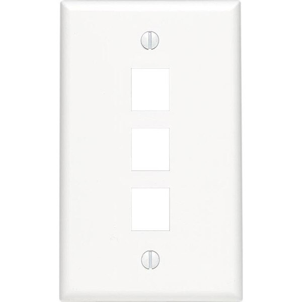 Leviton White 3Port Audio/Video Wall Plate City Mill