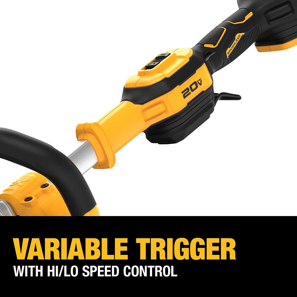 DEWALT 20V MAX Brushless 14 in. Cordless Folding String Trimmer Kit with 5.0Ah Battery Charger City Mill