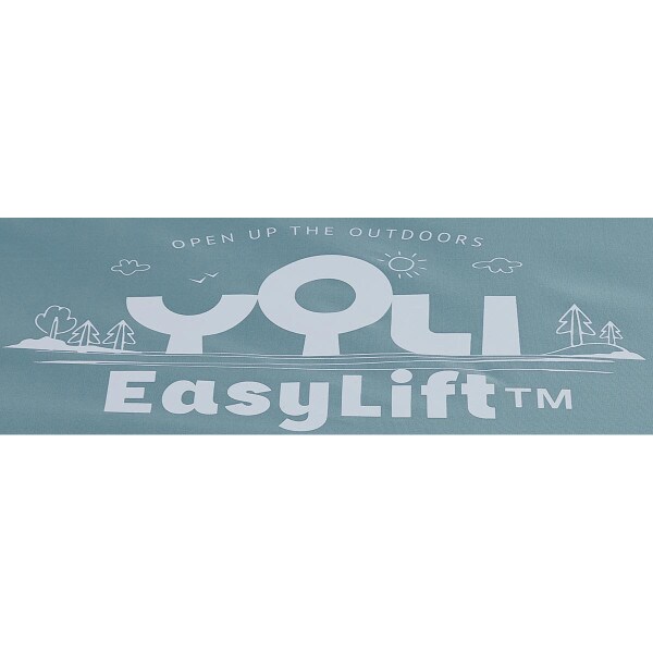 Yoli Pagoda EasyLift 170 13 ft. x 13 ft. Canopy PopUp Tent, Blue/Gray