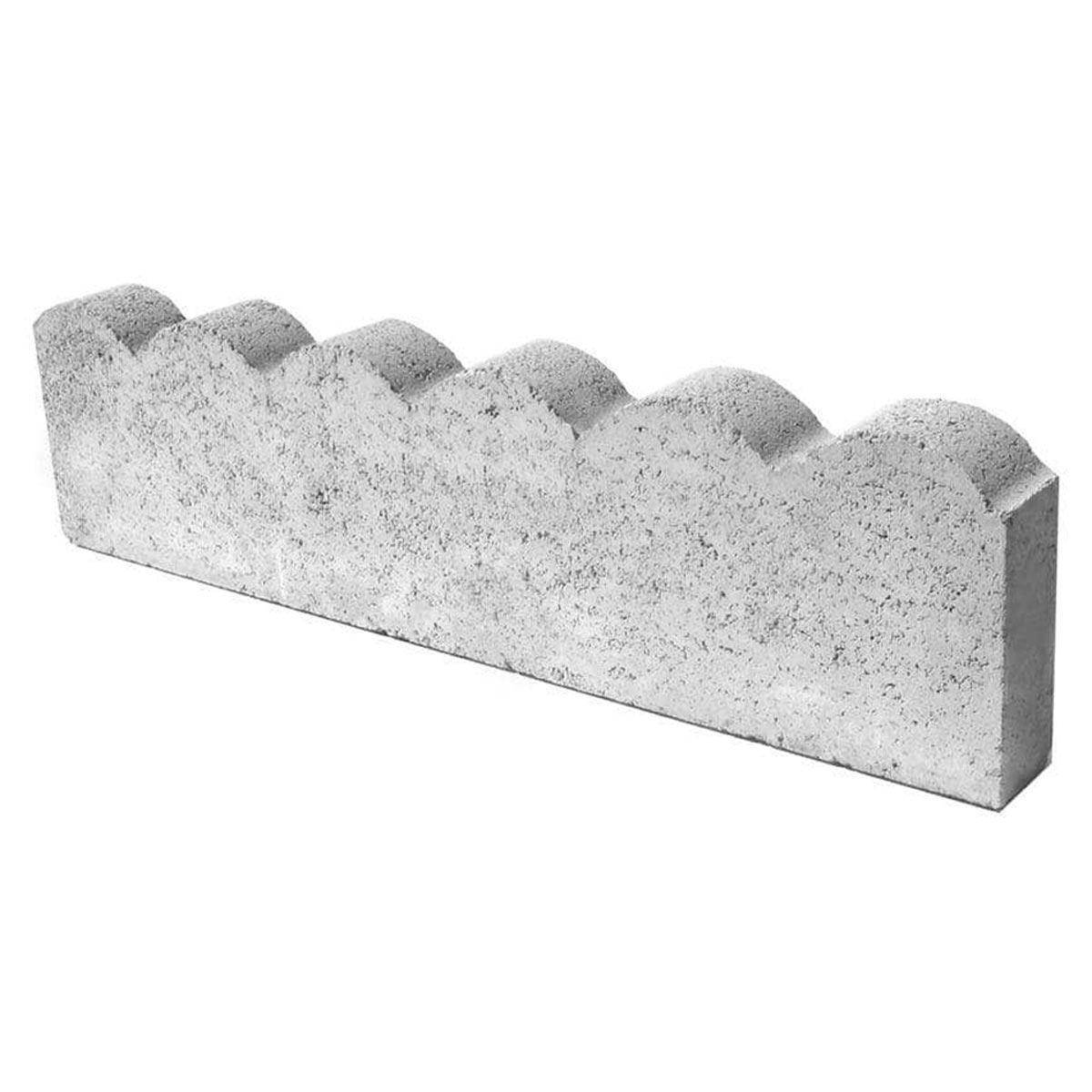 コンクリート　CONCRETE 2 in. x 6 in. x 24 in. Gray Scallop Concrete Garden Edger