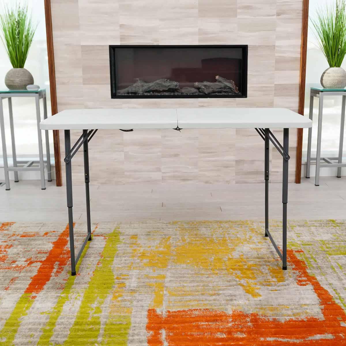  Peak - 【SALE】THE HALF FOLD MINI TABLE Peakform 4 ft. Adjustable Height Fold-in-Half Table | City Mill