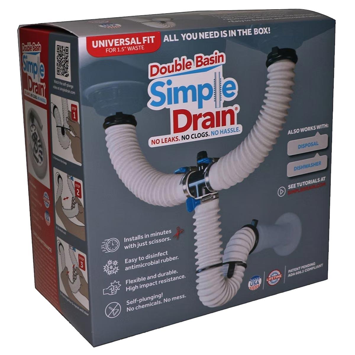 Simple Drain Rubber Threaded Ptrap Bathroom Single Sink Drain Kit