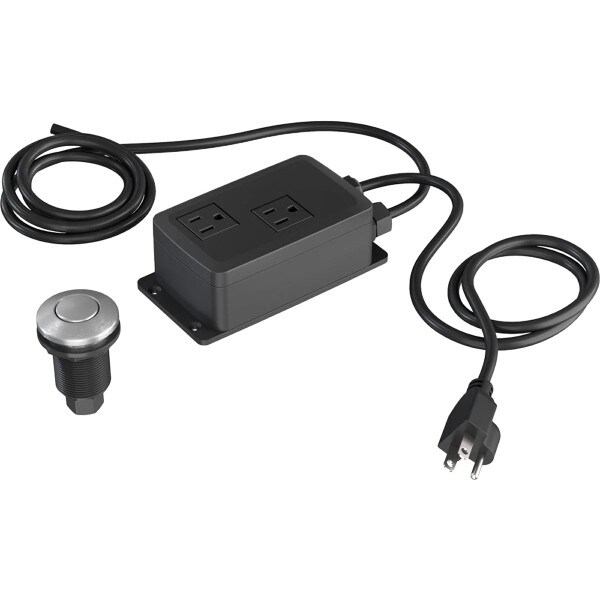 ProFlo Stainless Steel Garbage Disposal Countertop Air Switch City Mill proflo-stainless-steel-garbage-disposal-countertop-air-switch-city-mill