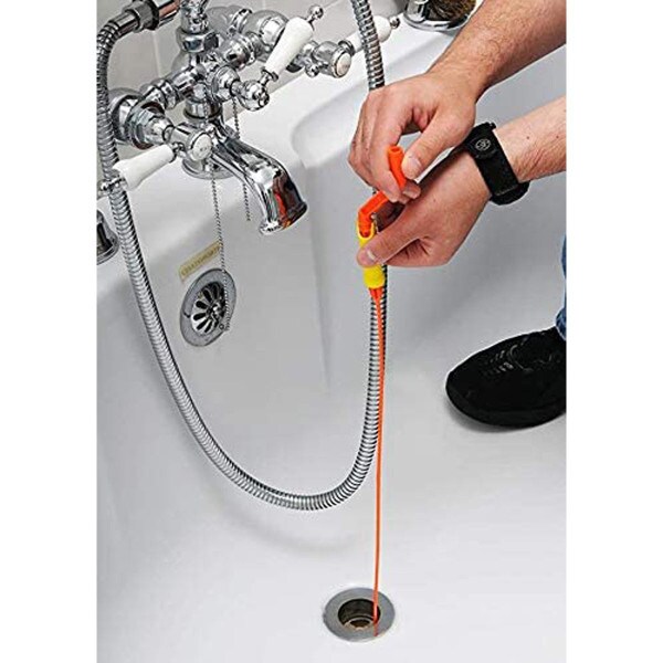 FlexiSnake Drain Weasel Plastic Drain Snake - Instantly Fixes Hair-Clogged  Drains - No Disassembly Required in the Drain Openers department at