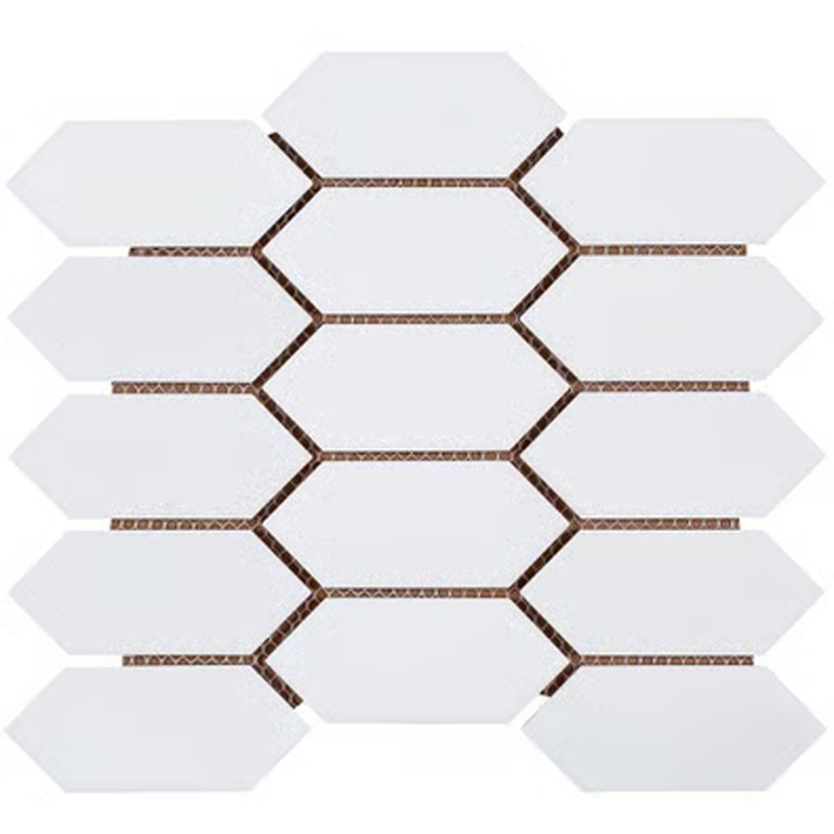 Aspec Tiles 2 in. x 4 in. Atom Picket White Glossy Glazed