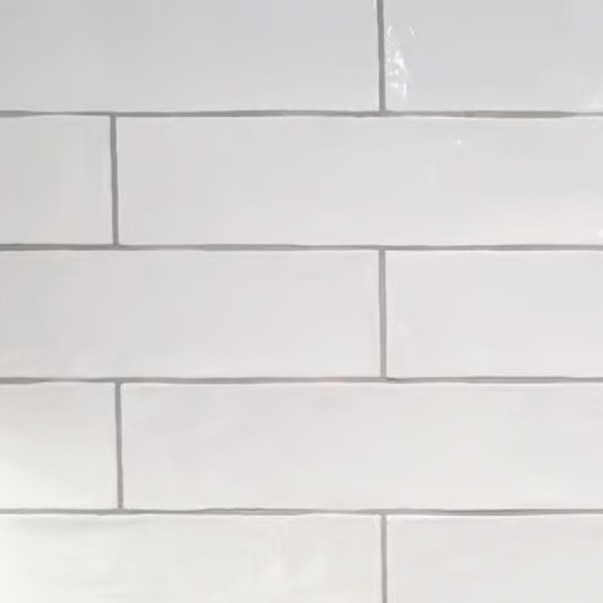 Aspec Tiles 3 in. x 12 in. Soft Ripples White Matte Ceramic Glazed