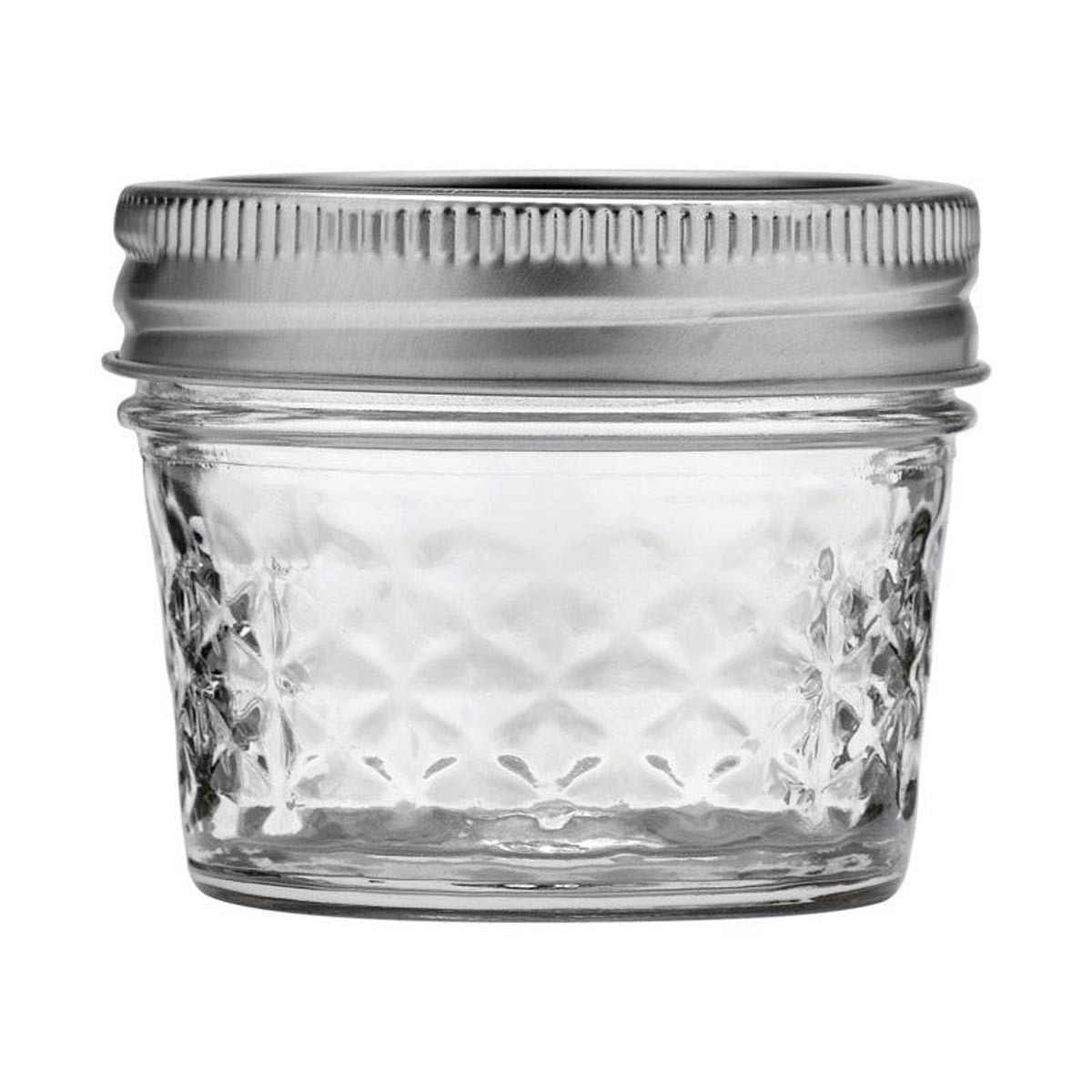 Ball 4 oz. Quilted Crystal Regular Mouth Mason Jelly Jar, 12 Pack - Thumbnail 2