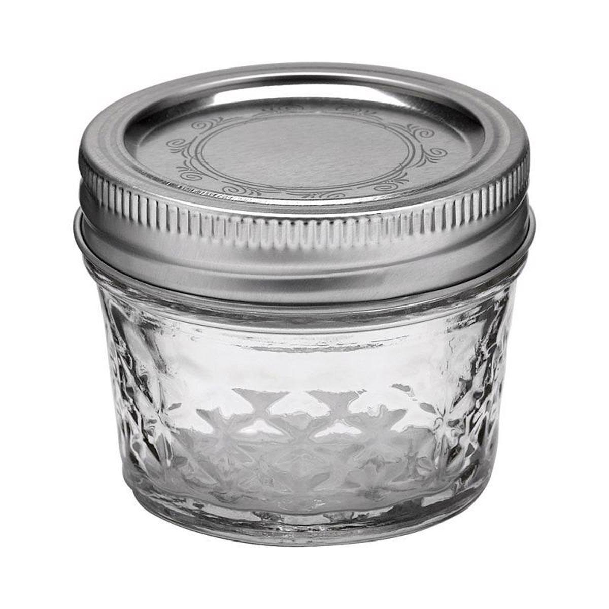 Ball 4 oz. Quilted Crystal Regular Mouth Mason Jelly Jar, 12 Pack