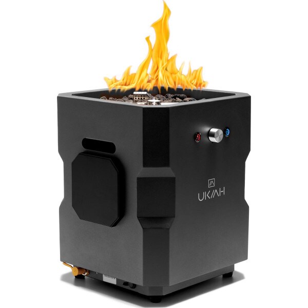 Ukiah Tailgater II Black Portable Gas Fire Pit & Premium Audio