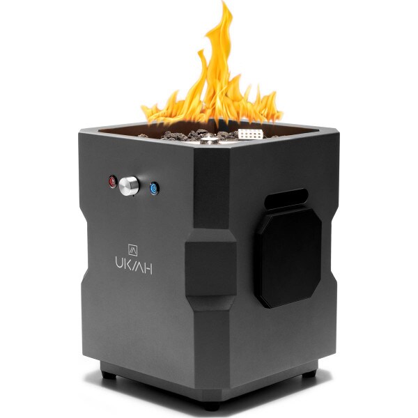 Ukiah Tailgater II Black Portable Gas Fire Pit & Premium Audio