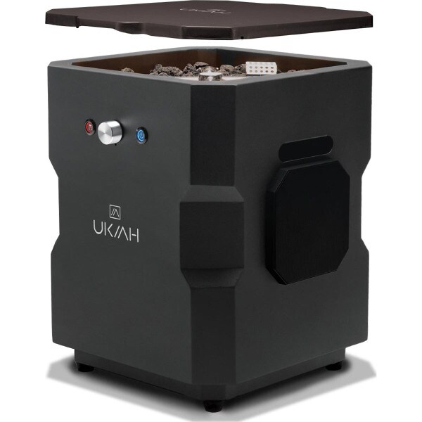 Ukiah Tailgater II Black Portable Gas Fire Pit & Premium Audio