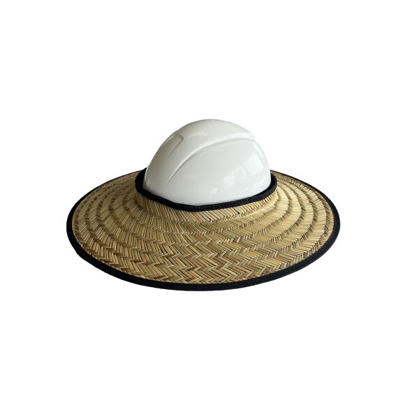 Hard Hat Hut Straw Sun Shade Brim for Jobsite Hard Hats